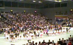 Die Teams sind eingelaufen