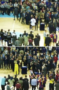 Wislander empf�ngt die Medaille des Zweiten von K�nig Juan Carlos - Barrufet empf�ngt den Pokal