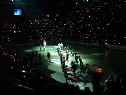 Wie immer Super-Stimmung vor dem Derby.