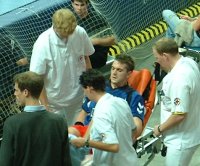 Verletzte sich schwer: Guillaume Gille.