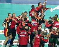 Jubel beim deutschen Team nach dem Abpfiff.