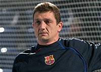 Andrei Xepkin im M�rz 2005 beim  Warmmachen in der Kieler Ostseehalle.