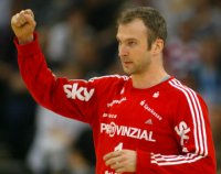 Thierry Omeyer nagelte in der ersten Halbzeit sein Tor f�rmlich zu.