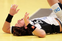 Torsten Jansen am Boden - der Halbfinaleinzug ist aber weiterhin m�glich.