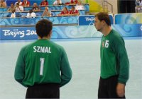 Marcin Wichary (mit Slawomir Szmal (links) zeigte im polnischen Tor eine starke Partie.