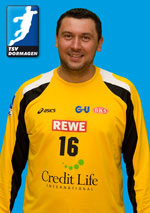 Stark zwischen den Pfosten: Der wei�russische Nationaltorh�ter Vitali Feshchanka.