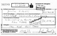 Handgeld: Eigentlich durften die Amateurvereine den Spielern zu dieser Zeit kein Geld zahlen, doch dieser  �berweisungstr�ger belegt, dass Vidovic 36.000 Mark Handgeld vom THW bekam.