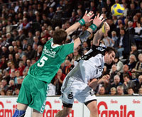 Stefan L�vgren war mit 8/1 Treffern bester Sch�tze der Partie.