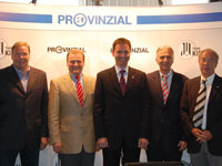 Der neue Aufsichtsrat: Klaus Elwardt, G�tz Bormann,  Klaus-Hinrich Vater, Reinhard Ziegenbein, Dieter Hein (v.l.).