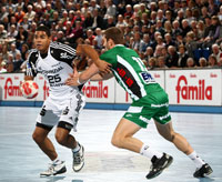 Immer f�r eine �berraschung gut: Daniel Narcisse war gegen G�ppingen f�nfmal erfolgreich.