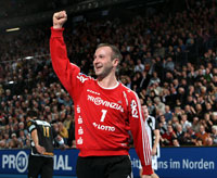 Nach schwacher erster Halbzeit ein gewohnt starker R�ckhalt: Thierry Omeyer.