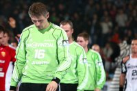 Torh�ter-Parade: Peter Gentzel, Thierry Omeyer und Andreas Palicka.