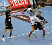 Daniel Narcisse erzielte drei Treffer und erk�mpfte sich durch 1:1-Situationen Siebenmeter und  Zeitstrafen.