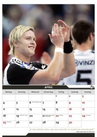 Im April 2011 ziert Aron Palmarsson das Blatt des THW-Kalenders 2011.