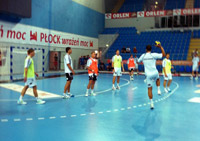 Die "Zebras" trainieren in der neuen Orlen-Arena in Plock.