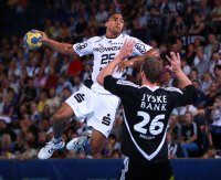 Daniel Narcisse zeigte gegen die D�nen auch sein Sprungverm�gen.