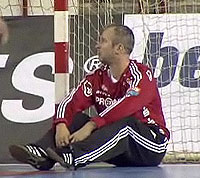 Ein entt�uschter Thierry Omeyer nach dem Ausgleichstreffer.