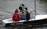 Die "Hein Daddel" auf hoher See.
