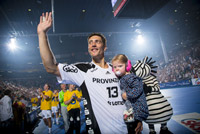 Unz�hlige Stars verabschiedeten Marcus Ahlm  am 16. August vom aktiven Handballsport.