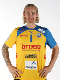 Der isl�ndische Nationalkeeper Bj�rgvin Gustavsson kam zu Saisonbeginn aus Magdeburg.