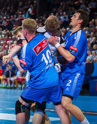 Rene Toft Hansen hatte gegen die hart packende Deckung der Polen erneut einen schweren Stand.