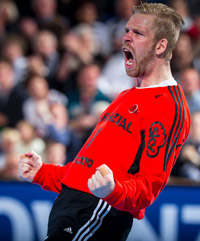 Johan Sj�strand parierte am Ende 16 W�rfe.