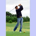 Golfen 2005: THW-Kapit�n Stefan L�vgren beim Abschlag.