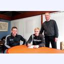 Aron Palmarsson, Trainer Alfred Gislason und Manager Uwe Schwenker.