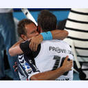 Lars Christiansen verabschiedet Stefan L�vgren.