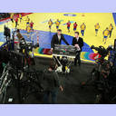 EM 2010: GER-SWE: Stefan L�vgren als TV-Kommentator.