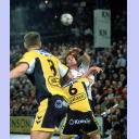 Staffan gegen die Schwartauer Abwehr.