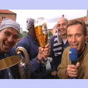 Meisterfeier 2002: Morten, Julio und Deme.