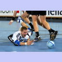 Harry im Kampf um den Ball.