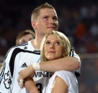 Sebastian und Hanne bei seiner Verabschiedung am 22. Mai in der Kieler Ostseehalle.