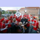 Der THW Kiel ist Deutscher Handball-Meister 2005! Die Mannschaft feiert auf dem Rathaus-Balkon mit �ber 20000 Fans davor.