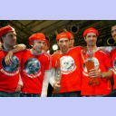 Meisterfeier auf dem Kieler Rathausplatz.