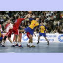 QS-Supercup: Marcus Ahlm setzt sich durch. Im Hintergrund Martin Boquist.