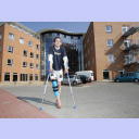 Viktor Szilagyi verl�sst nach einem Arzt-Besuch das Mare Klinikum in Kronshagen.