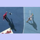 Vid Kavtictnik beim Strafwurf.