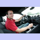 Viktor Szilagyi im neuen Audi TT.