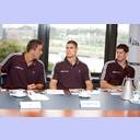 Saisoner�ffnungspressekonferenz 2010: Momir Ilic, Milutin Dragicevic und Daniel Kubes.