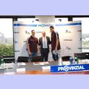 Saisoner�ffnungspressekonferenz 2010: Milutin Dragicevic, Provinzial-Vorstand Matthew Wilby und Daniel Kubes.