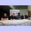 Alfred Gislason, Klaus Elwardt und Wael Jallouz bei der Vertragsunterzeichnung.