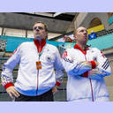 WM 2013: GER-BRA: Das deutsche Trainerteam.