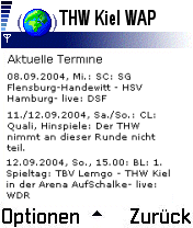 Die aktuellen Termine.